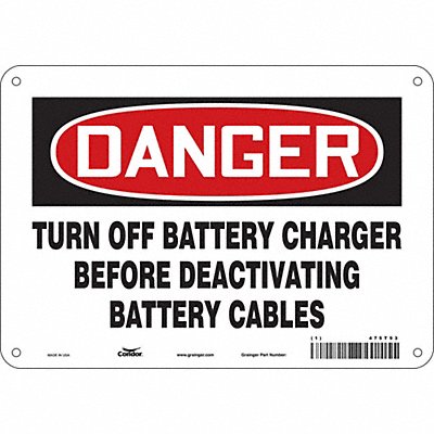 Safety Sign 7 in x 10 in Aluminum