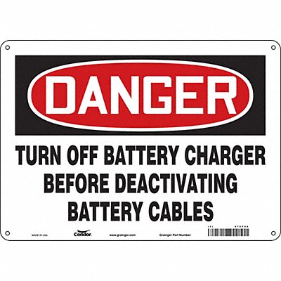 Safety Sign 10 in x 14 in Aluminum