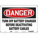 Safety Sign 10 inx14 in Polyethylene