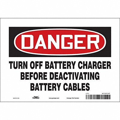 Safety Sign 7 in x 10 in Vinyl