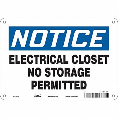 Safety Sign 7 in x 10 in Aluminum