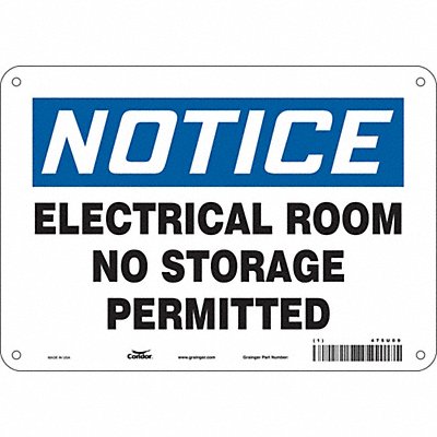 Safety Sign 7 inx10 in Polyethylene