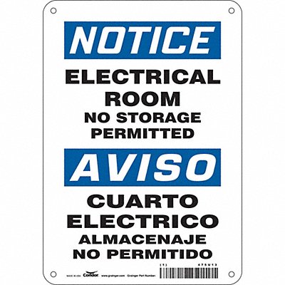 Safety Sign 10 inx7 in Aluminum
