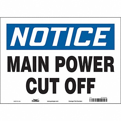 Safety Sign 7 inx10 in Vinyl