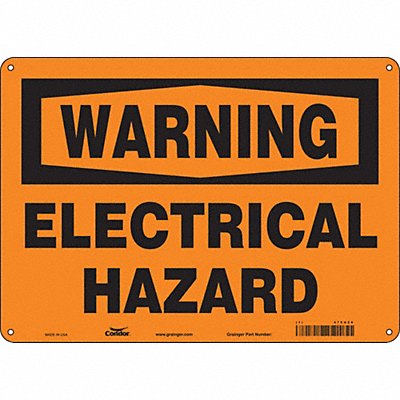 Safety Sign 10 inx14 in Polyethylene
