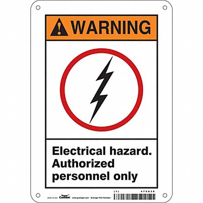 Safety Sign 10 in x 7 in Aluminum