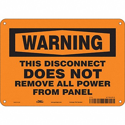 Safety Sign 7 in x 10 in Polyethylene