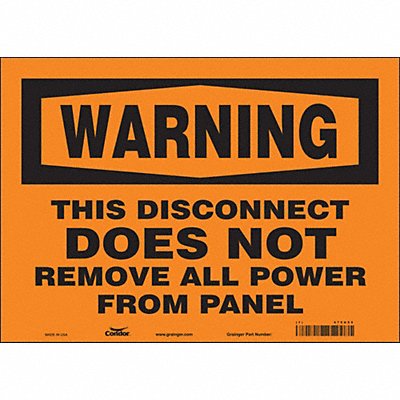 Safety Sign 10 inx14 in Vinyl
