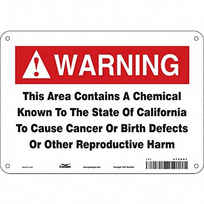 Safety Sign 10 Wx7 H 0.032 Thickness