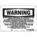 Safety Sign 10 Wx7 H 0.055 Thickness