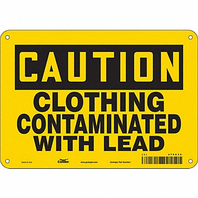 Safety Sign 7 in x 10 in Aluminum