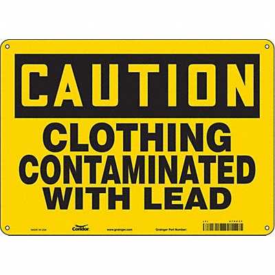 Safety Sign 10 in x 14 in Polyethylene