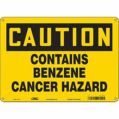 Safety Sign 10 in x 14 in Aluminum