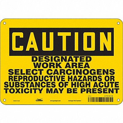 Safety Sign 7 in x 10 in Aluminum