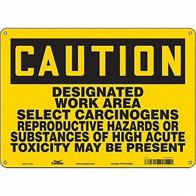 Safety Sign 10 in x 14 in Aluminum