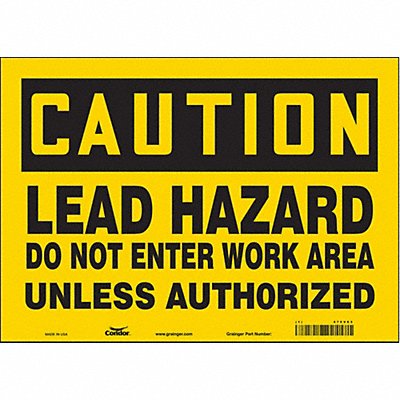 Safety Sign 10 in x 14 in Vinyl