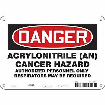 Safety Sign 7 in x 10 in Polyethylene