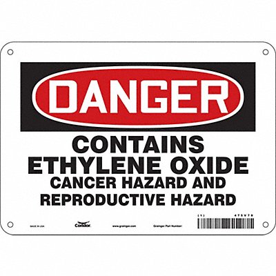 Safety Sign 7 in x 10 in Polyethylene