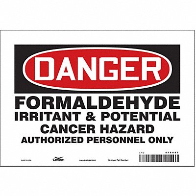 Safety Sign 7 inx10 in Vinyl