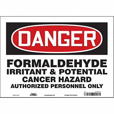Safety Sign 10 inx14 in Vinyl
