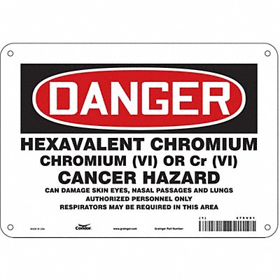 Safety Sign 7 inx10 in Polyethylene