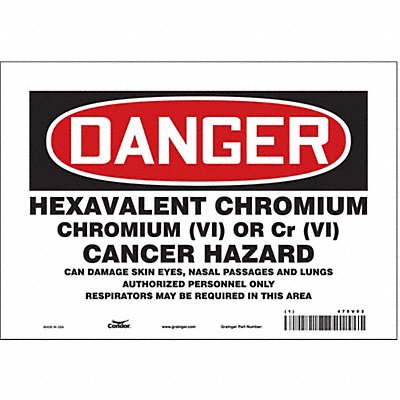 Safety Sign 7 inx10 in Vinyl