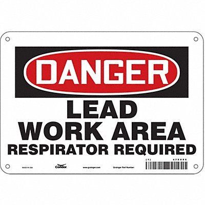 Safety Sign 7 in x 10 in Aluminum