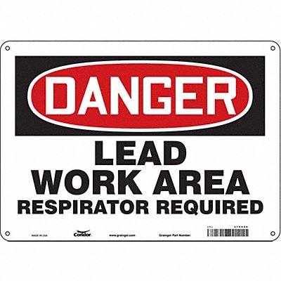 Safety Sign 10 in x 14 in Polyethylene