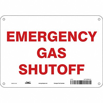J8159 Safety Sign 7 in x 10 in Polyethylene