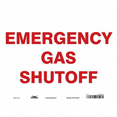 J8159 Safety Sign 10 in x 14 in Vinyl