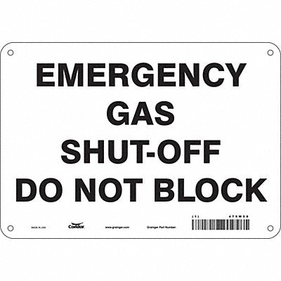 Safety Sign 7 in x 10 in Polyethylene