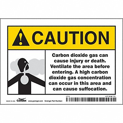 Safety Sign 3 1/2 inx5 in Vinyl