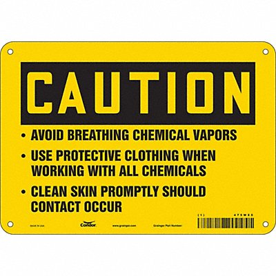 Chemical Sign 7 in x 10 in Aluminum