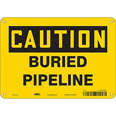 Safety Sign 7 in x 10 in Aluminum