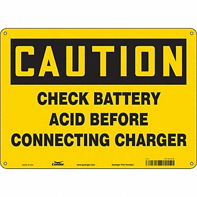 Safety Sign 10 in x 14 in Aluminum