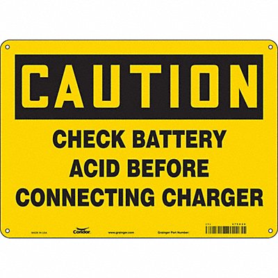 Safety Sign 10 in x 14 in Polyethylene