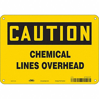 Chemical Sign 7 in x 10 in Aluminum