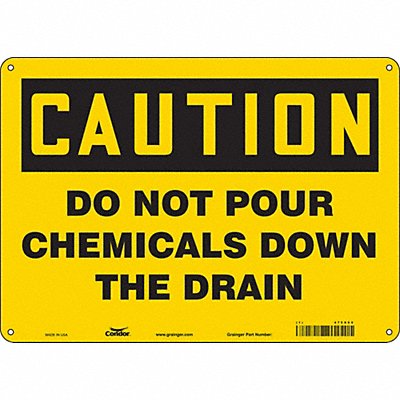 Safety Sign 10 inx14 in Polyethylene