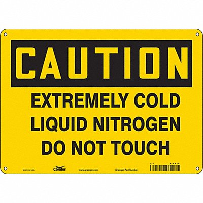 Safety Sign 10 in x 14 in Aluminum