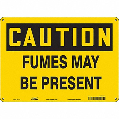 Safety Sign 10 in x 14 in Aluminum