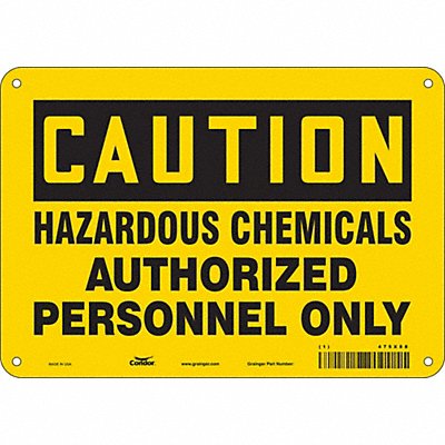 Chemical Sign 7 in x 10 in Aluminum