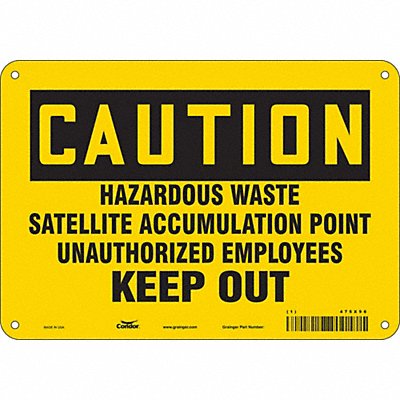 Safety Sign 7 inx10 in Polyethylene