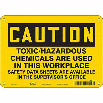 Safety Sign 7 inx10 in Polyethylene