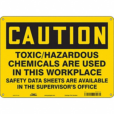 Safety Sign 10 in x 14 in Polyethylene