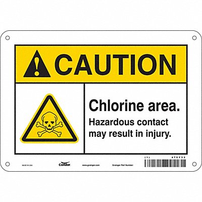 Chemical Sign 7 in x 10 in Aluminum