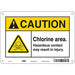 Chemical Sign 7 in x 10 in Aluminum