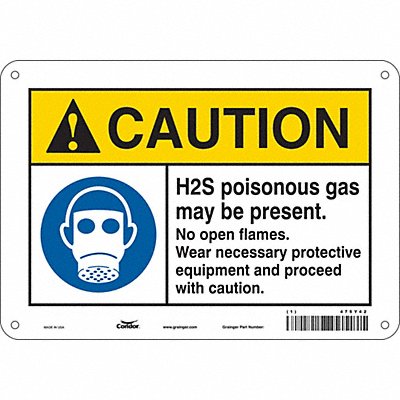 Safety Sign 7 in x 10 in Polyethylene