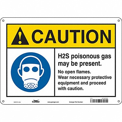 Safety Sign 10 in x 14 in Polyethylene