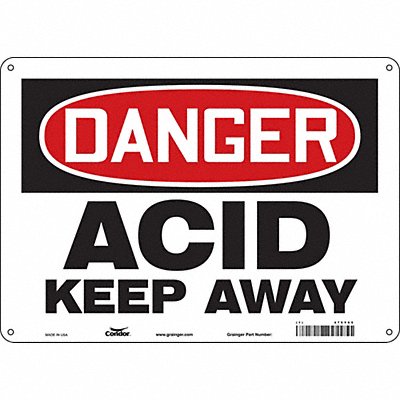 Safety Sign 10 in x 14 in Polyethylene