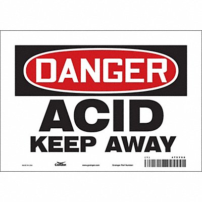 Safety Sign 7 in x 10 in Vinyl
